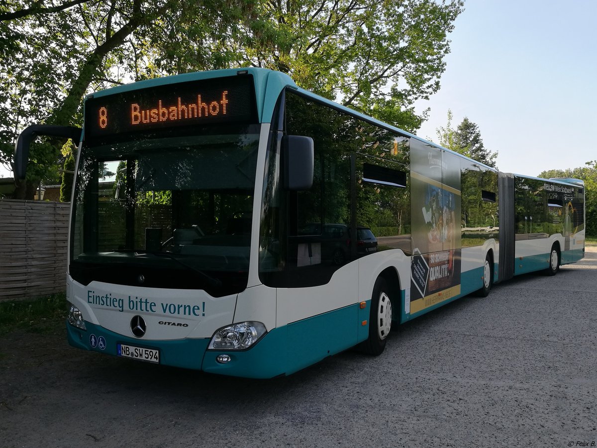 Mercedes Citaro III der Neubrandenburger Verkehrsbetriebe in Neubrandenburg.