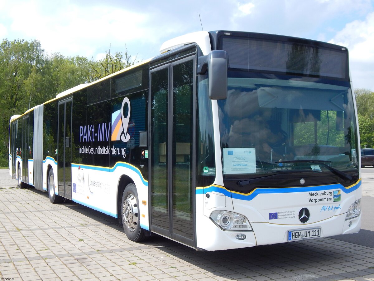 Mercedes Citaro III der Universitätsmedizin Greifswald in Neubrandenburg.