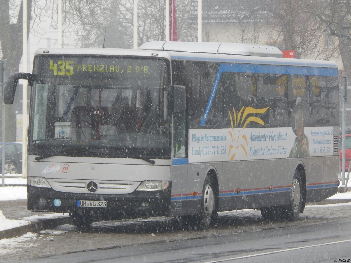 Mercedes Integro der Uckermärkische Verkehrs GmbH in Prenzlau.