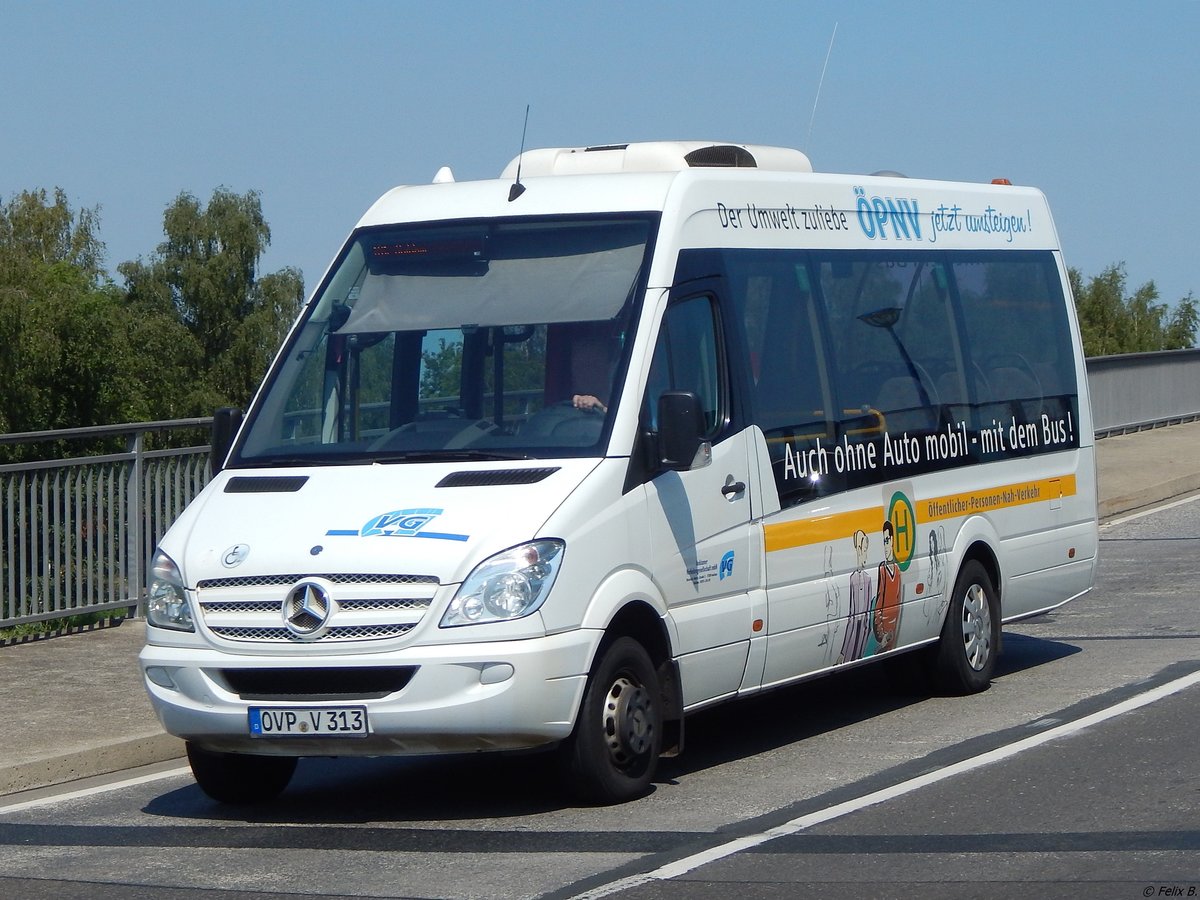 Mercedes Sprinter der Anklamer Verkehrsgesellschaft mbH in Anklam.