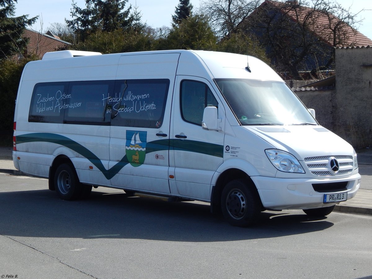 Mercedes Sprinter der RegioInfra Gesellschaft in Malchow. 