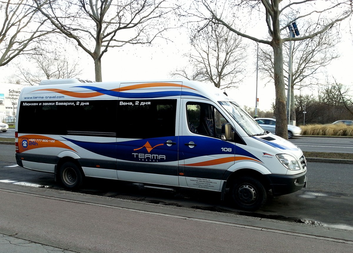 Mercedes Sprinter von Terma Travel aus der CZ am 31.1.2015 in Wien gesehen.