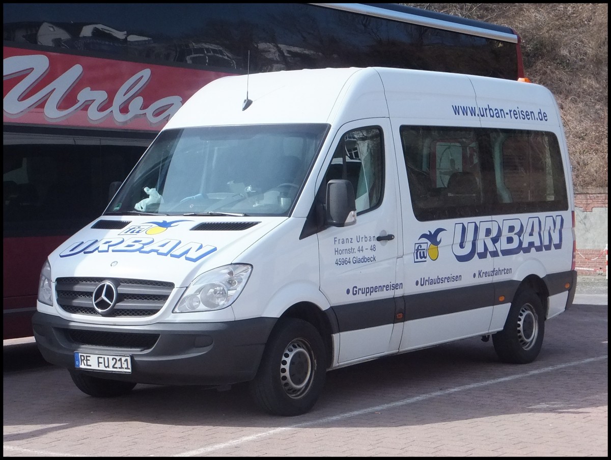 Mercedes Sprinter von Urban aus Deutschland im Stadthafen Sassnitz.