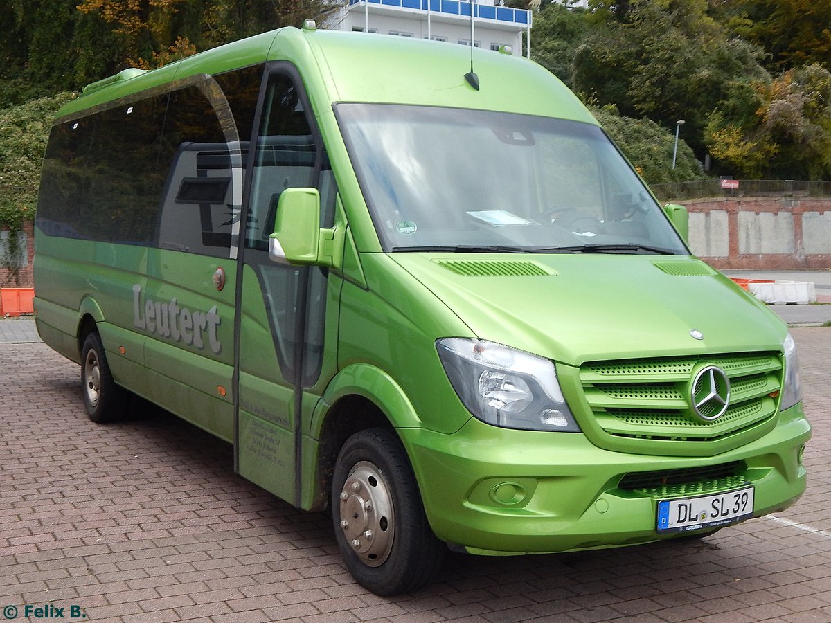 Mercedes Super Sprinter von Leutert aus Deutschland im Stadthafen Sassnitz.