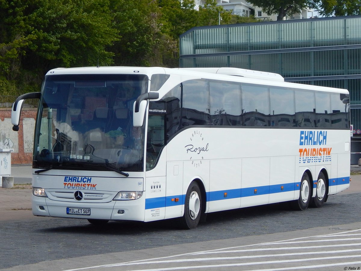 Mercedes Tourismo von Ehrlich Touristik aus Deutschland im Stadthafen Sassnitz. 