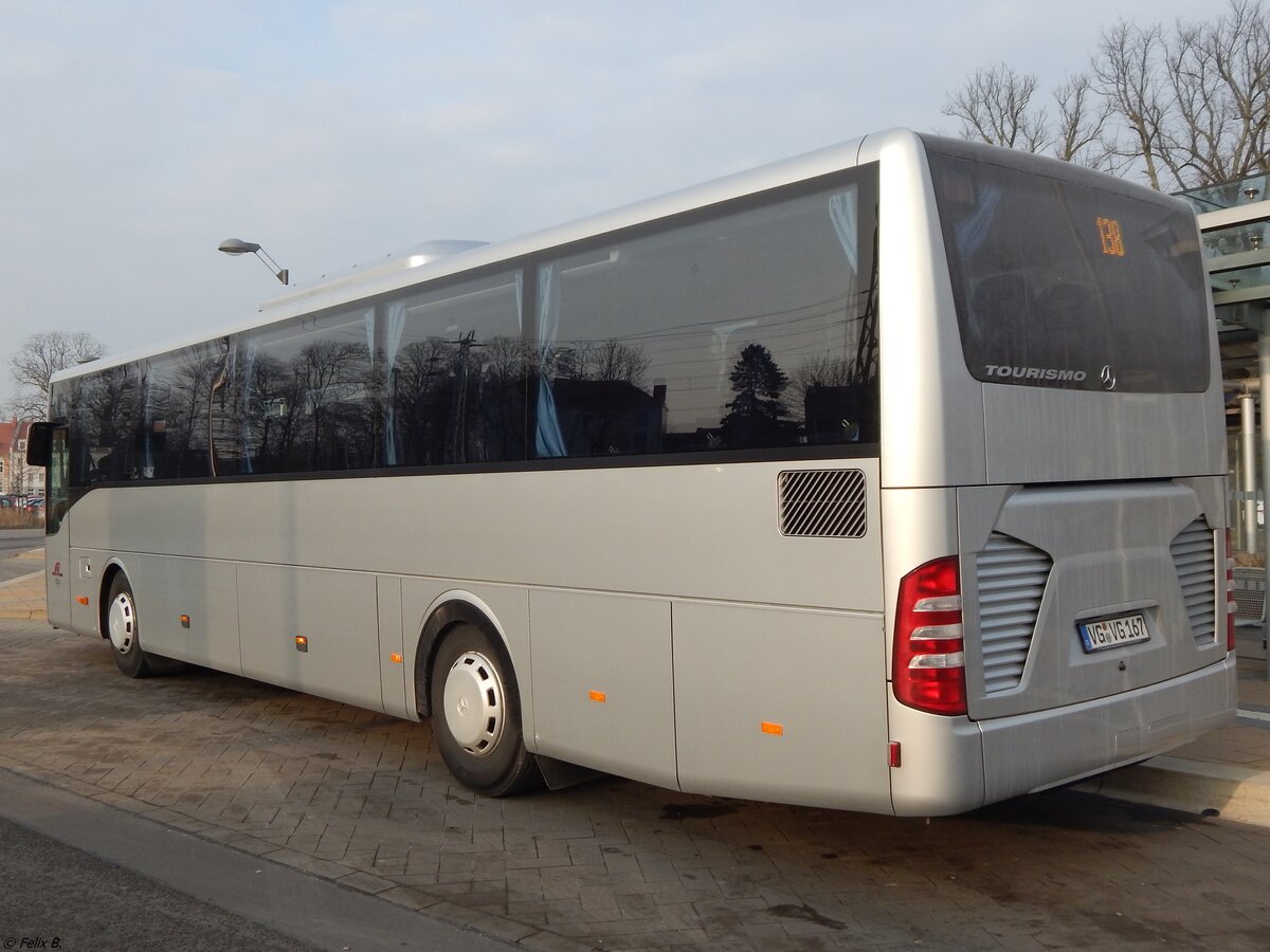 Mercedes Tourismo RH der Anklamer Verkehrsgesellschaft in Greifswald.