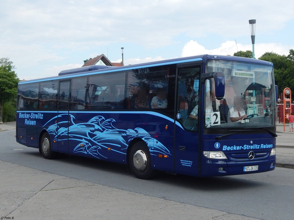 Mercedes Tourismo RH von Becker-Strelitz Reisen aus Deutschland in Neubrandenburg.