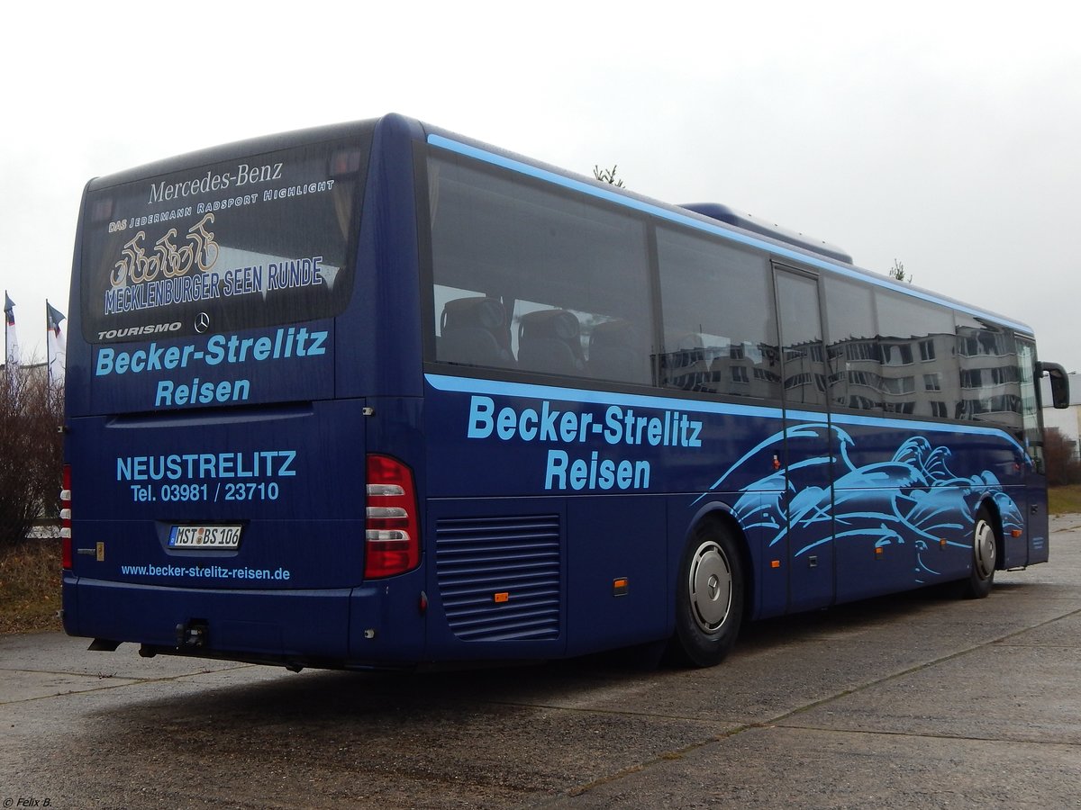 Mercedes Tourismo RH von Becker-Strelitz Reisen aus Deutschland in Neubrandenburg.