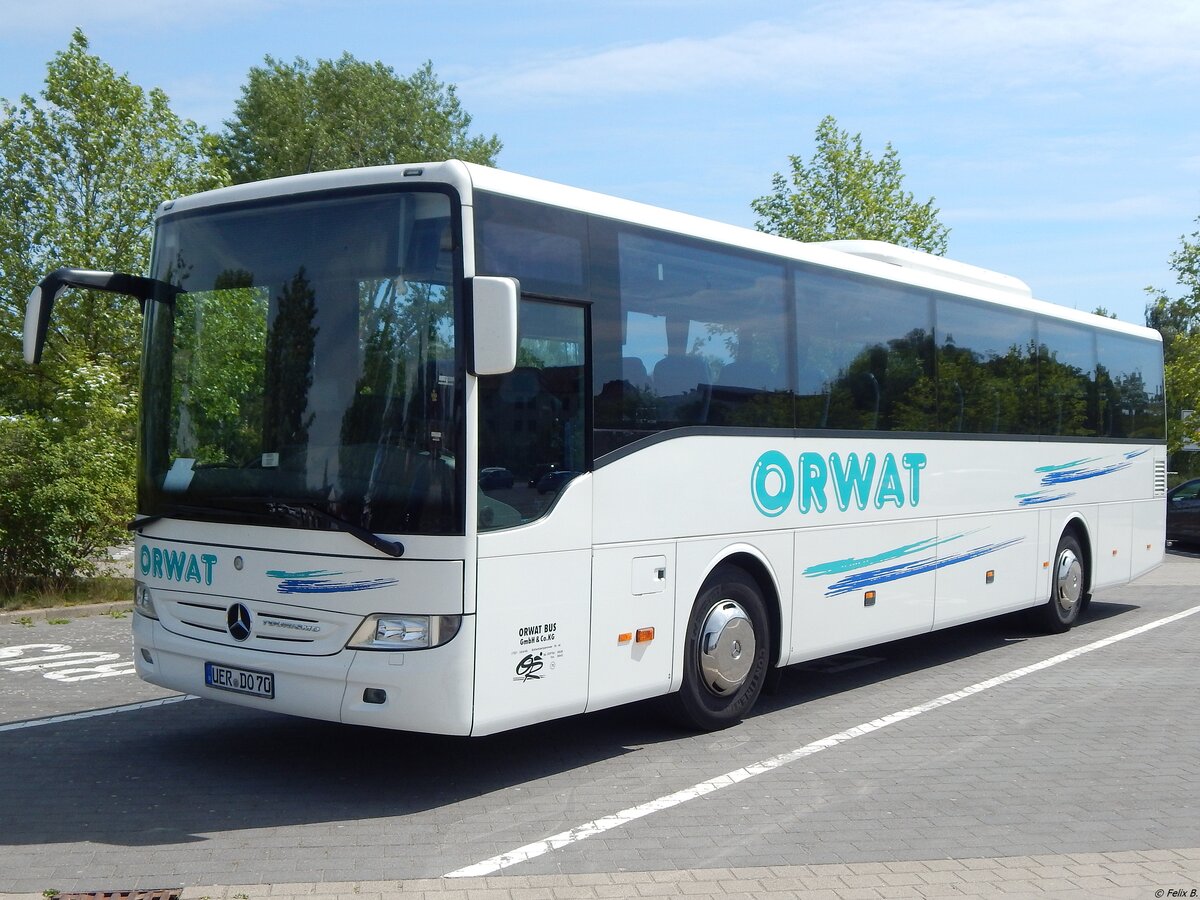 Mercedes Tourismo RH von Orwat aus Deutschland in Waren. 