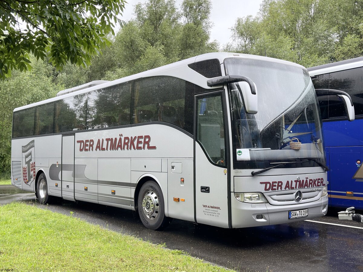 Mercedes Tourismo von Schlüsselburg Touristik aus Deutschland in Plau am See.