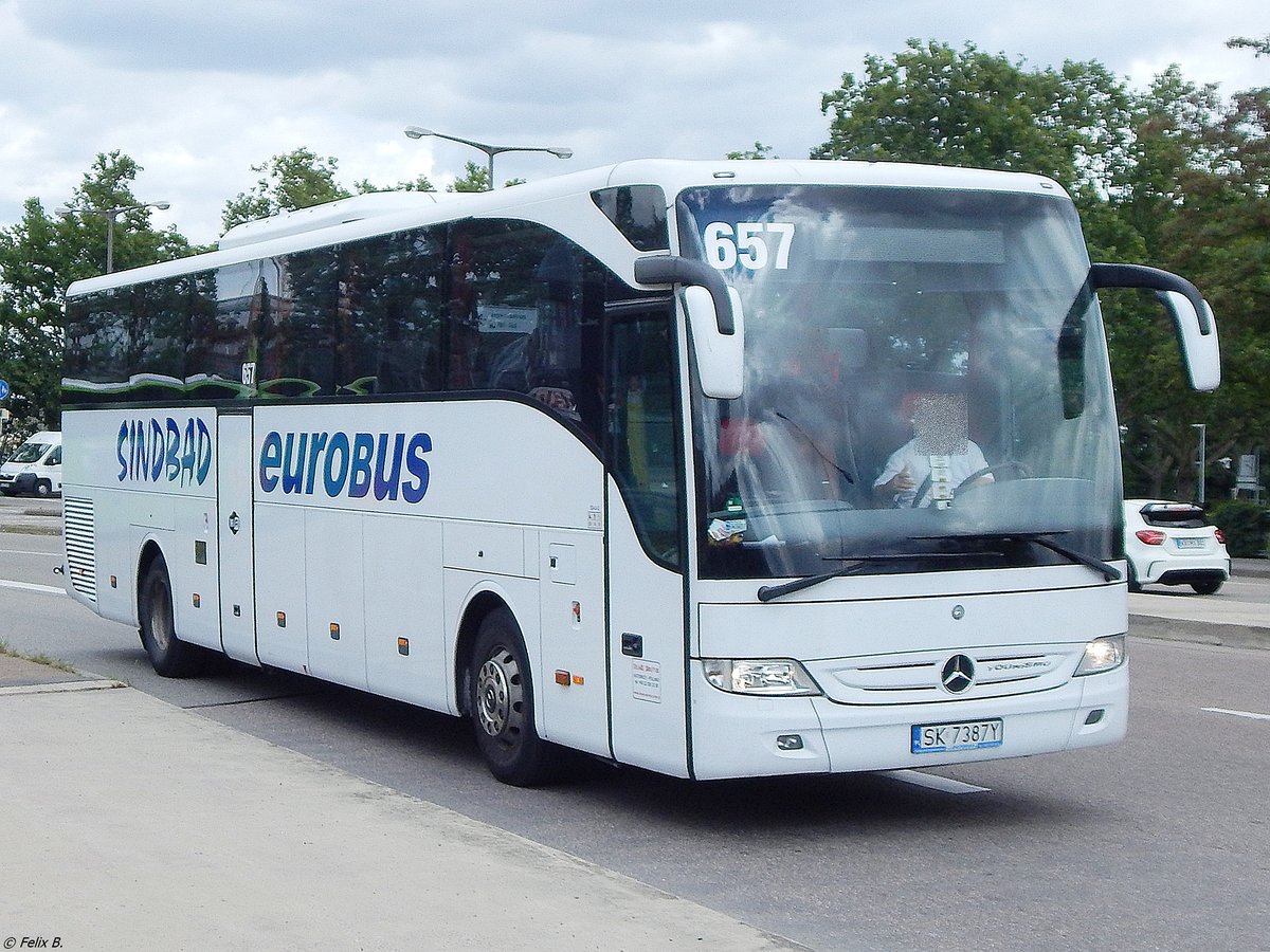 Mercedes Tourismo von Sindbad aus Polen in Karlsruhe.