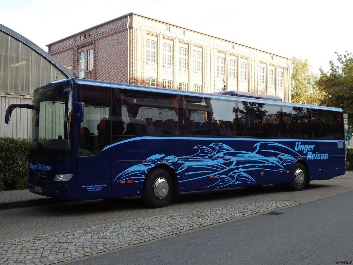 Mercedes Tourismo von Verkehrsunternehmen Unger aus Deutschland in Neubrandenburg.