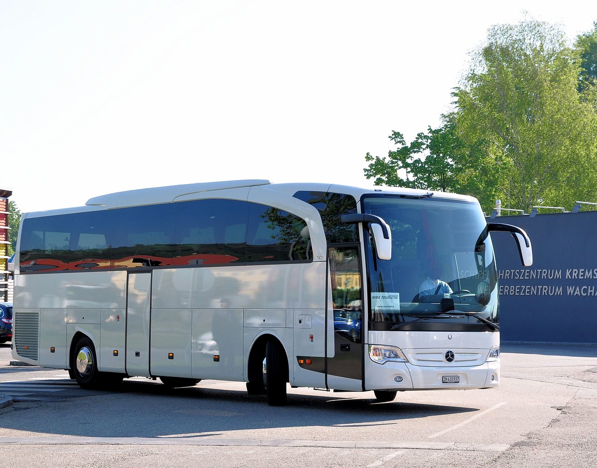 Mercedes Travego aus der Schweiz in Krems gesehen.