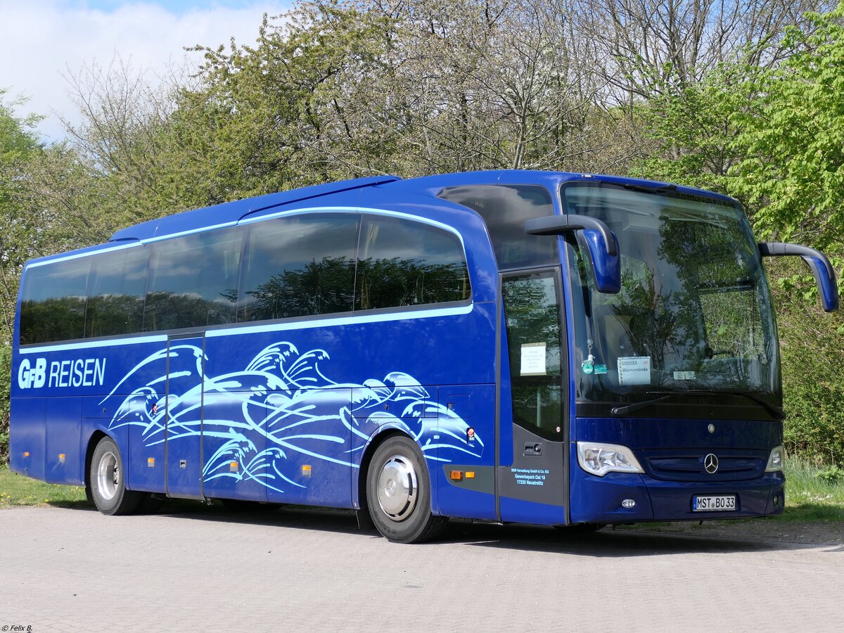 Mercedes Travego von GFB-Reisen aus Deutschland in Sassnitz.