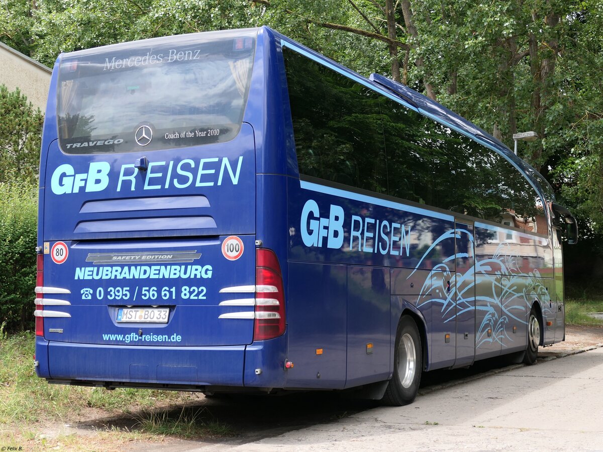 Mercedes Travego von GFB-Reisen aus Deutschland in Sassnitz.