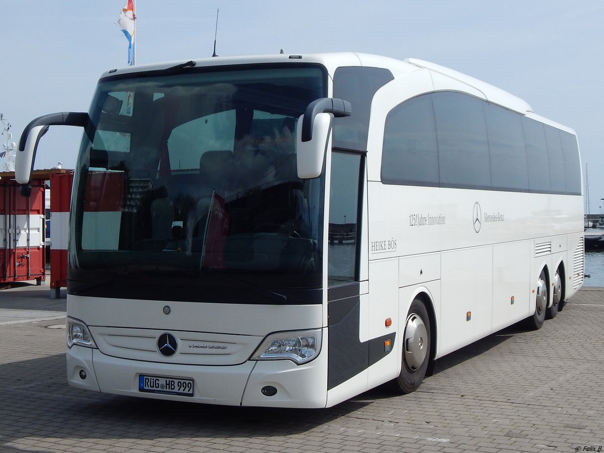 Mercedes Travego von Heike Bös aus Deutschland im Stadthafen Sassnitz.