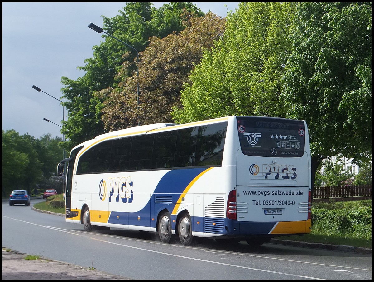 Mercedes Travego von PVGS Salzwedel aus Deutschland in Sassnitz.