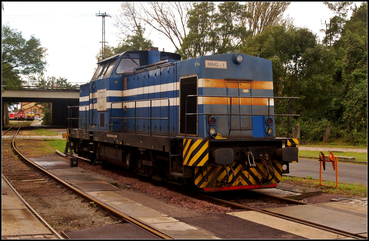 MHG-1 / 201 004-9 der Magdeburger Hafen GmbH steht am 09.09.2017 in der Wochenendruhe auf einem Seitengleis zugänglich fotografierbar in Magdeburg