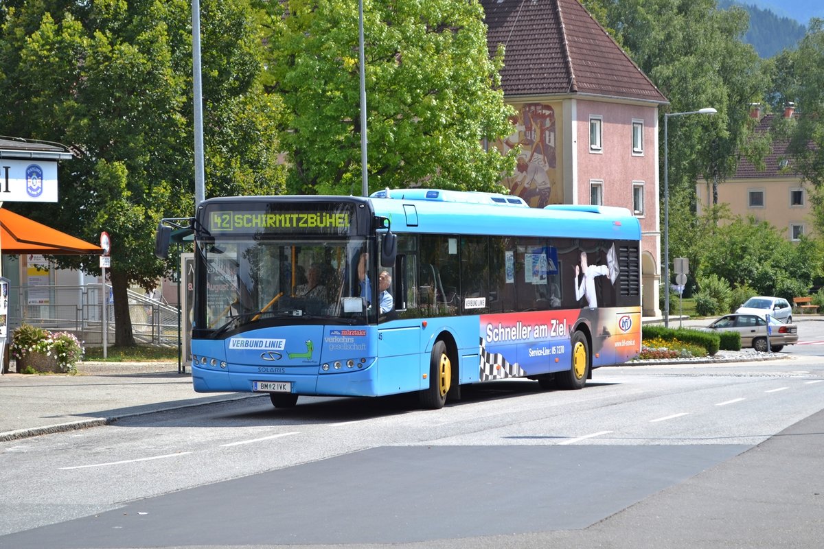 MVG - Solaris Urbino 12 Wagen 45 als Linie 42, Schirmitzbühel, 04.04.2014
