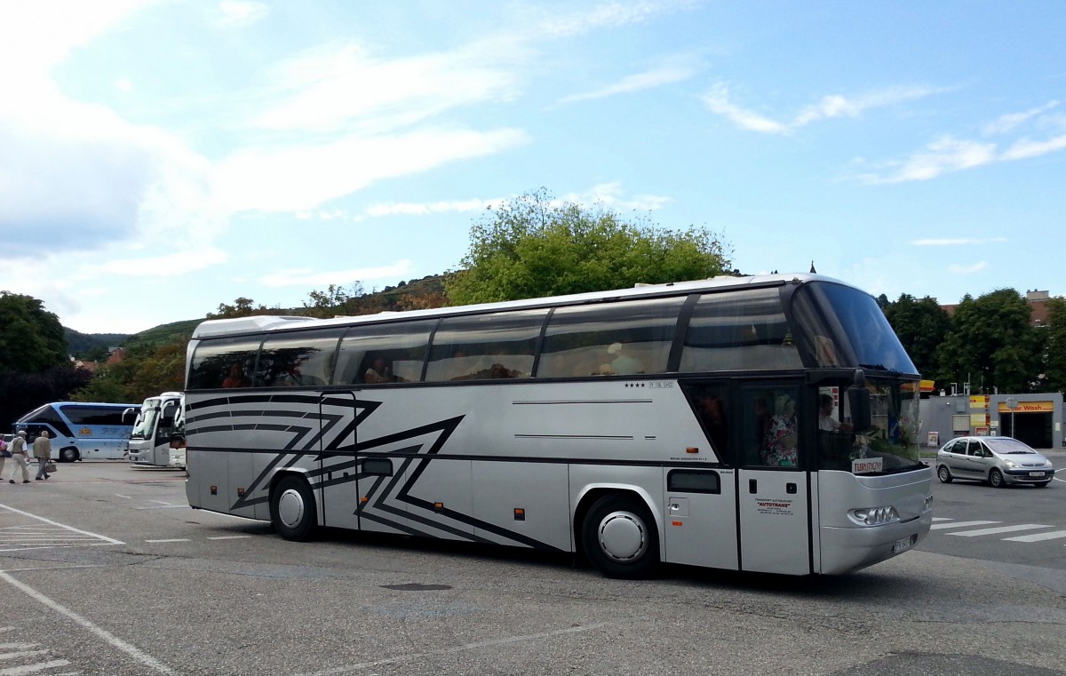 Neoplan Cityliner aus Polen am 13.8.2013 in Krems an der Donau.