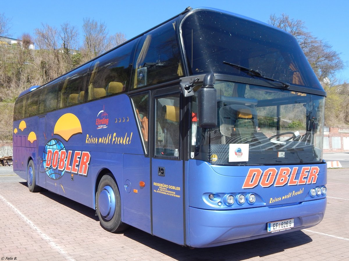 Neoplan Cityliner von Dobler aus Österreich im Stadthafen Sassnitz.