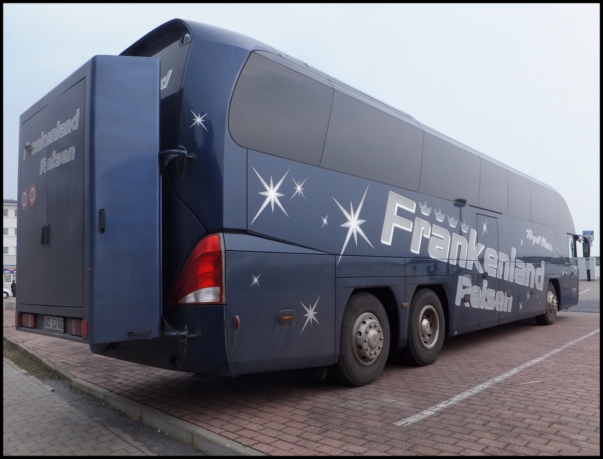 Neoplan Cityliner von Frankenland Reisen aus Deutschland im Stadthafen Sassnitz.