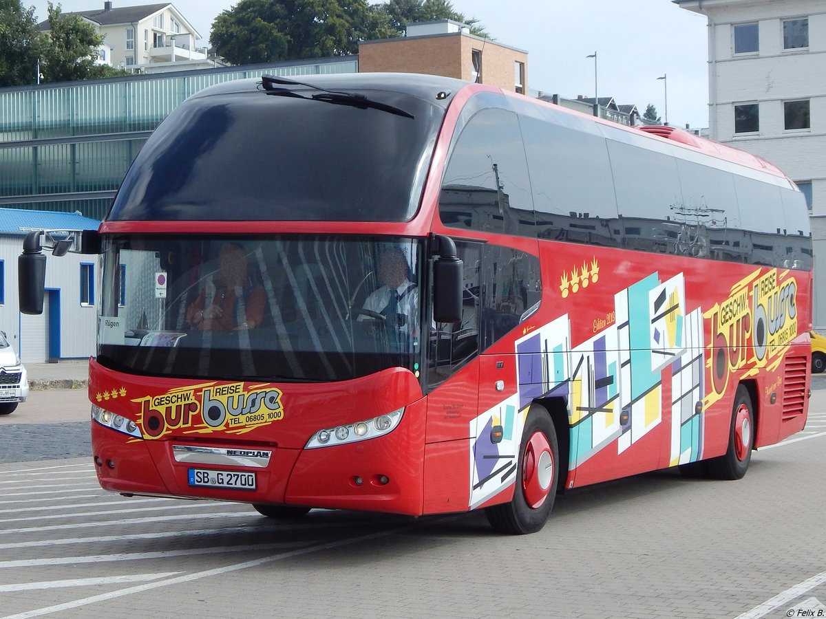 Neoplan Cityliner von Geschwister Bur Reisen aus Deutschland im Stadthafen Sassnitz. 