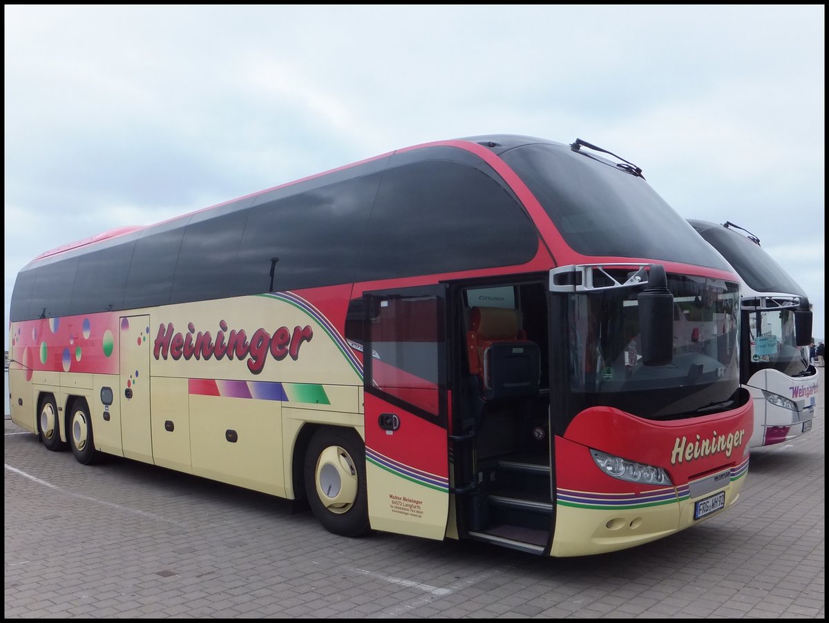 Neoplan Cityliner von Heininger aus Deutschland im Stadthafen Sassnitz.