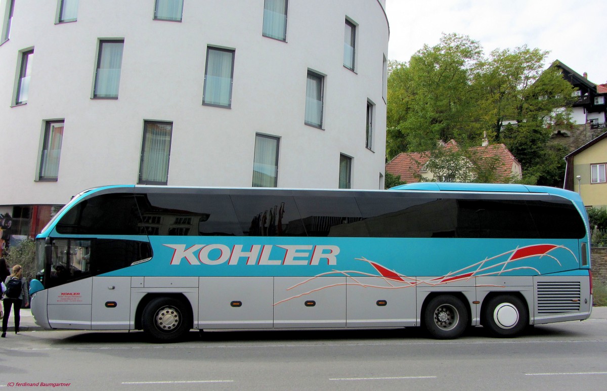 Neoplan Cityliner von Kohler aus der BRD im Herbst 2013 in Krems.