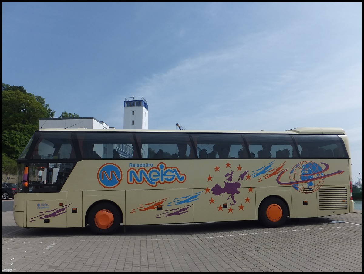 Neoplan Cityliner von Meisl aus Deutschland im Stadthafen Sassnitz.