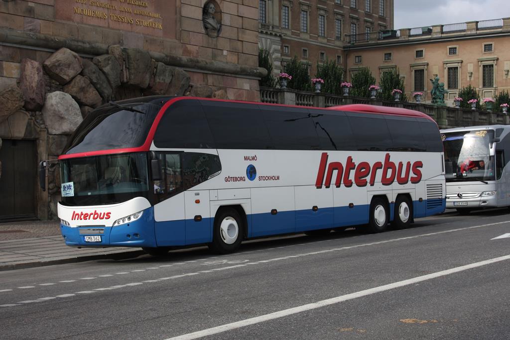 Neoplan Reisebus der Fa. Interbus am 20.09.2016 in Stockholm.