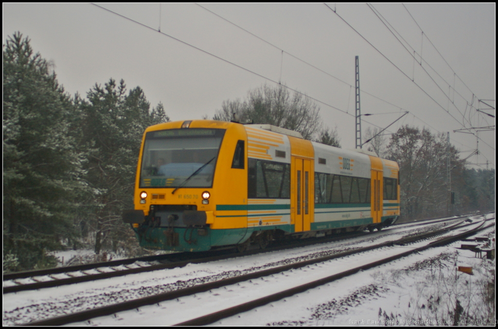 ODEG VT 650.70 / 650 070 als RB36 Bln.-Lichtenberg am 28.01.2014 in der Berliner Wuhlheide