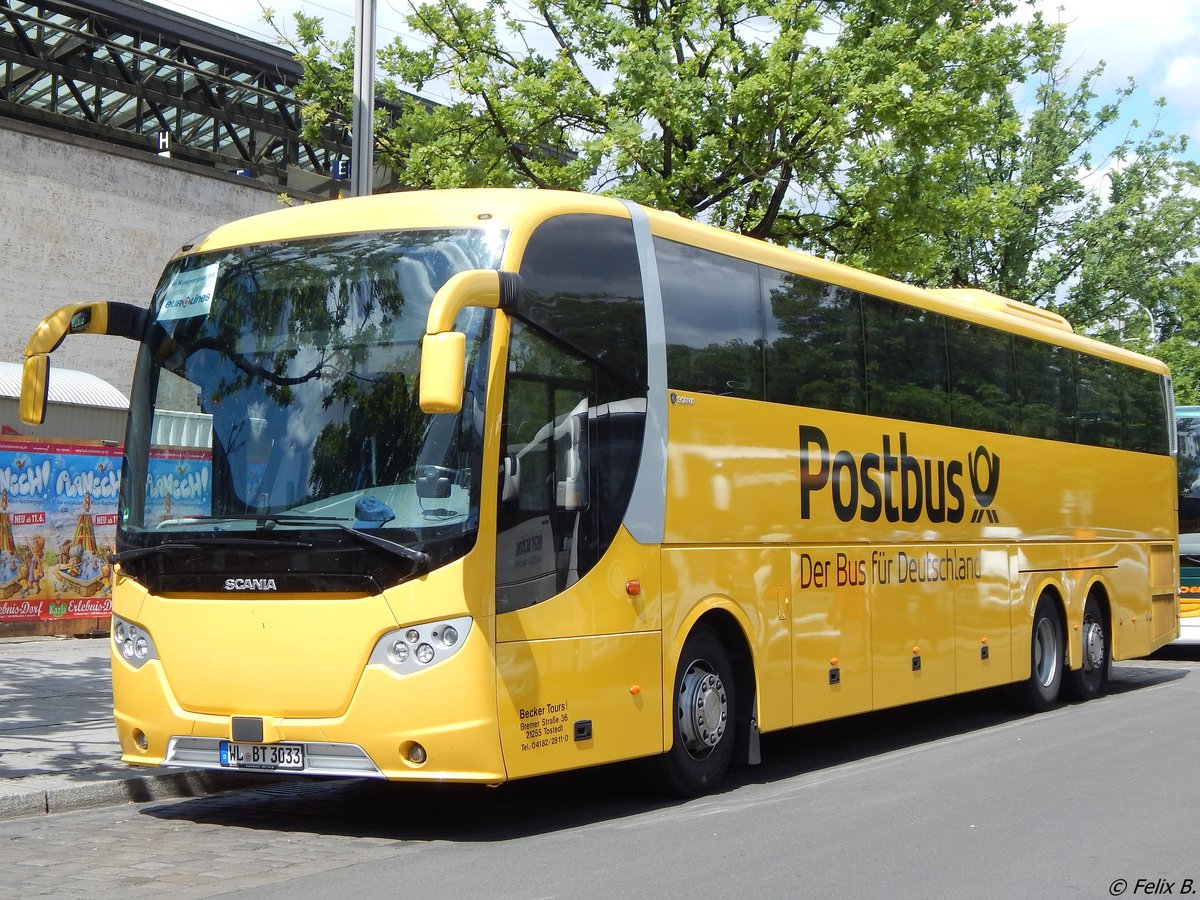 Scania OmniExpress von Postbus/Becker Tours aus Deutschland in Berlin.