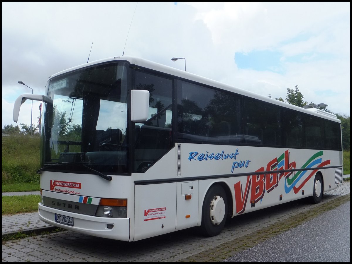 Setra 315 H des Verkehrsbetrieb Greifswald-Land GmbH in Rostock.