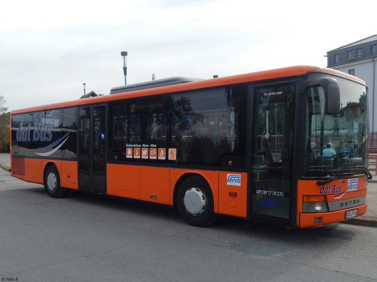 Setra 315 NF der MVVG in Neubrandenburg.