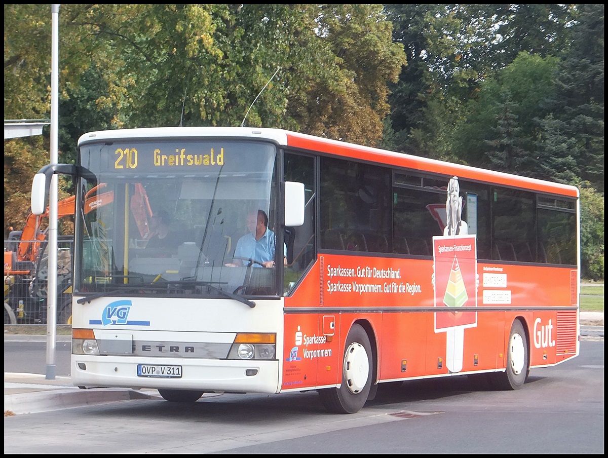 Setra 315 UL der Anklamer Verkehrsgesellschaft in Greifswald.