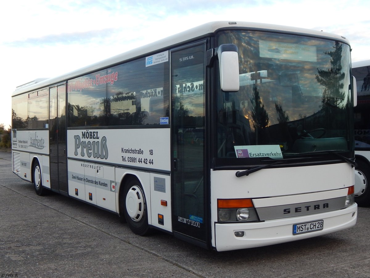 Setra 315 UL von Becker-Strelitz Reisen aus Deutschland in Neubrandenburg.