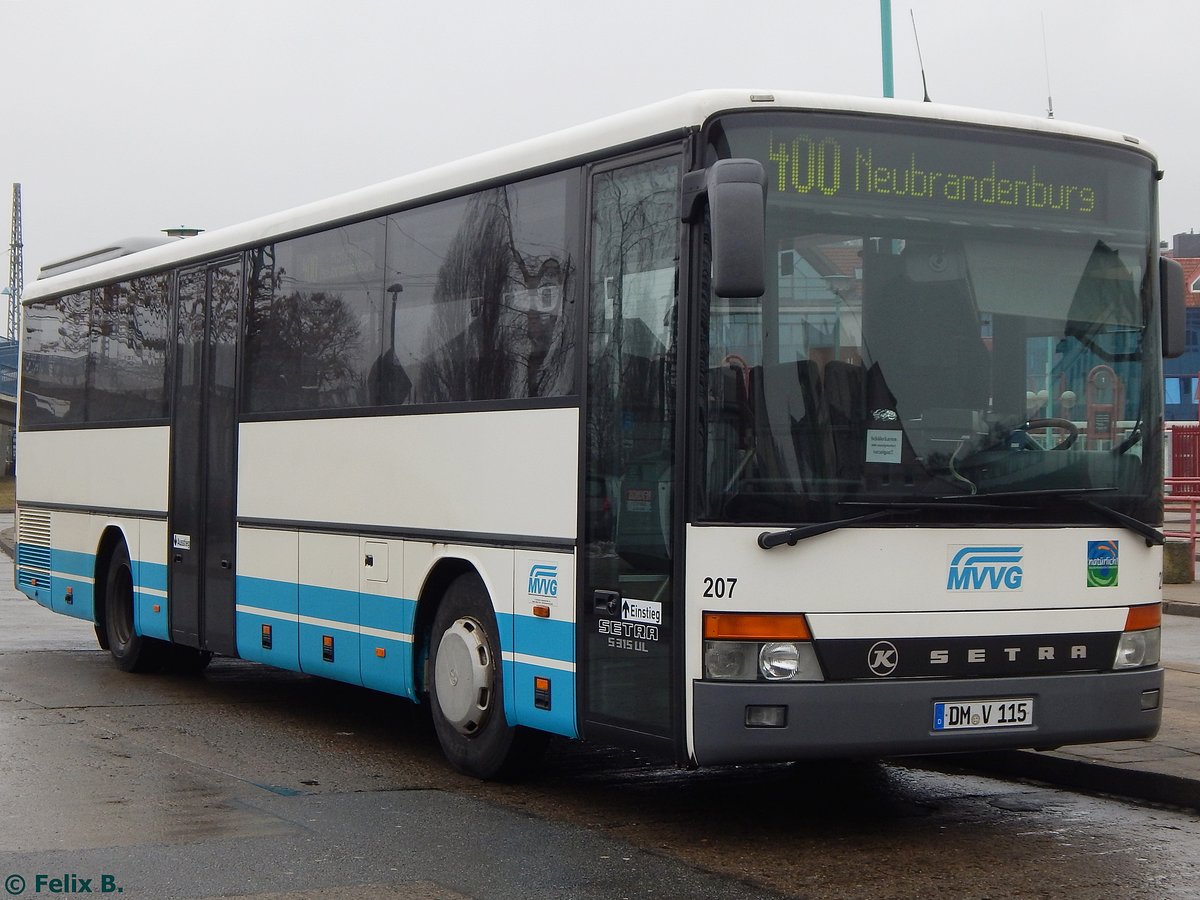 Setra 315 UL der MVVG in Neubrandenburg.