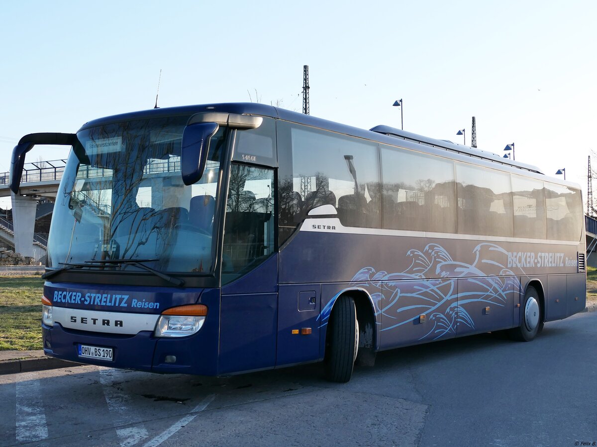 Setra 415 GT von Becker-Strelitz Reisen aus Deutschland in Neubrandenburg.