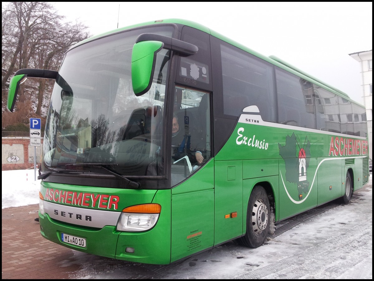 Setra 415 GT-HD von Aschemeyer ais Deutschland im Stadthafen Sassnitz.