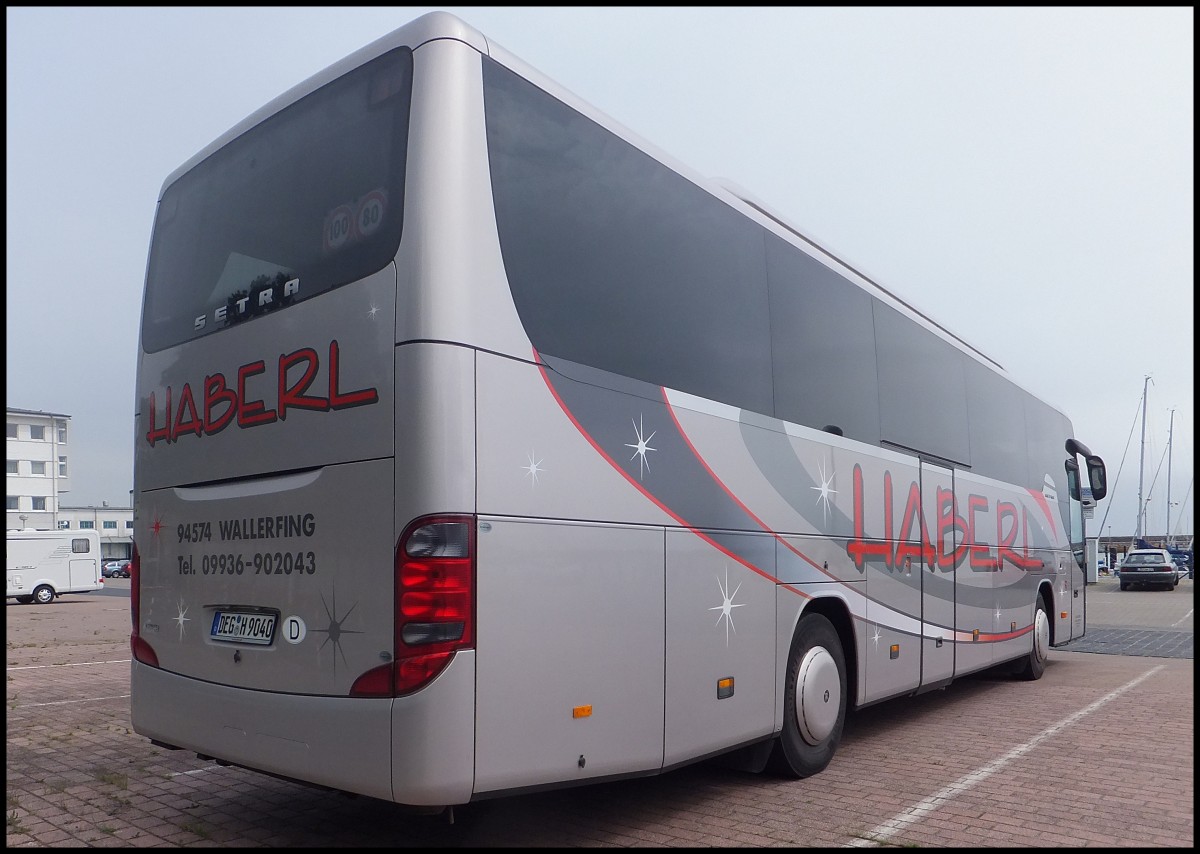 Setra 415 GT-HD von Haberl aus Deutschland im Stadthafen Sassnitz.