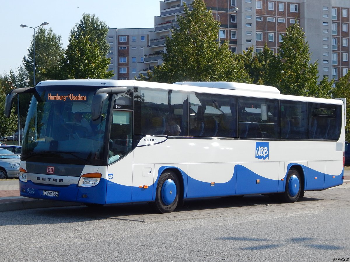 Setra 415 H von der Usedomer Bäderbahn in Rostock.