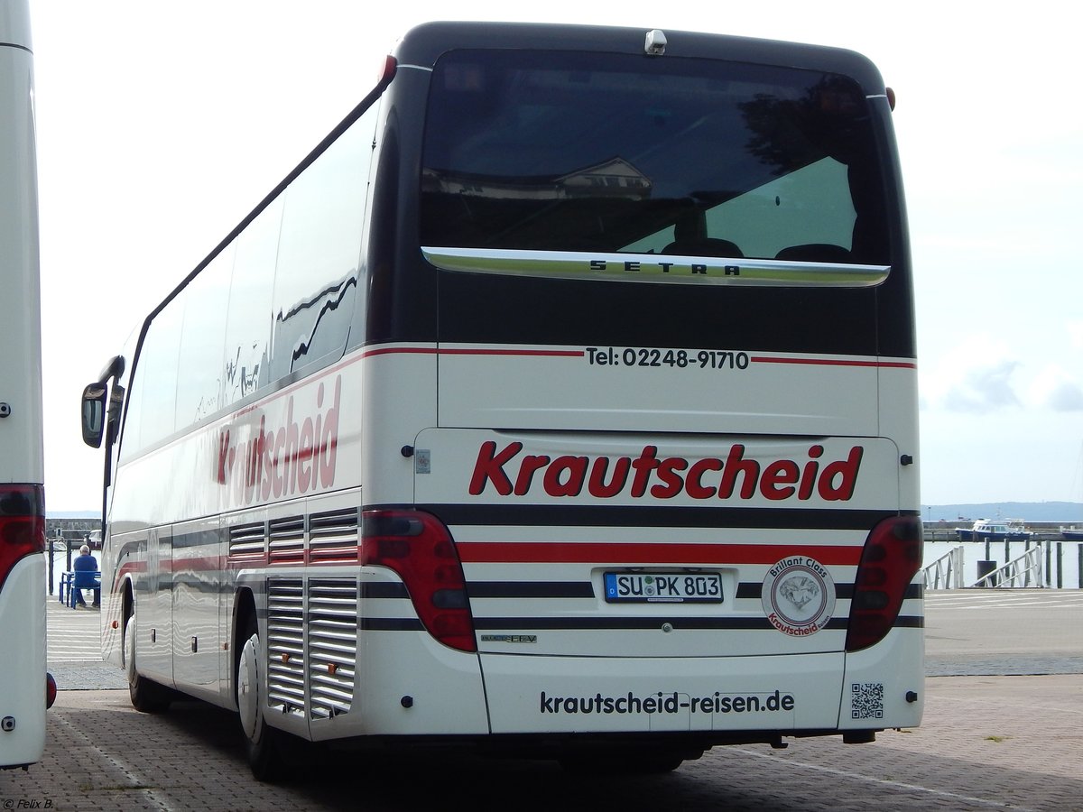 Setra 415 HD von Krautscheid aus Deutschland im Stadthafen Sassnitz.