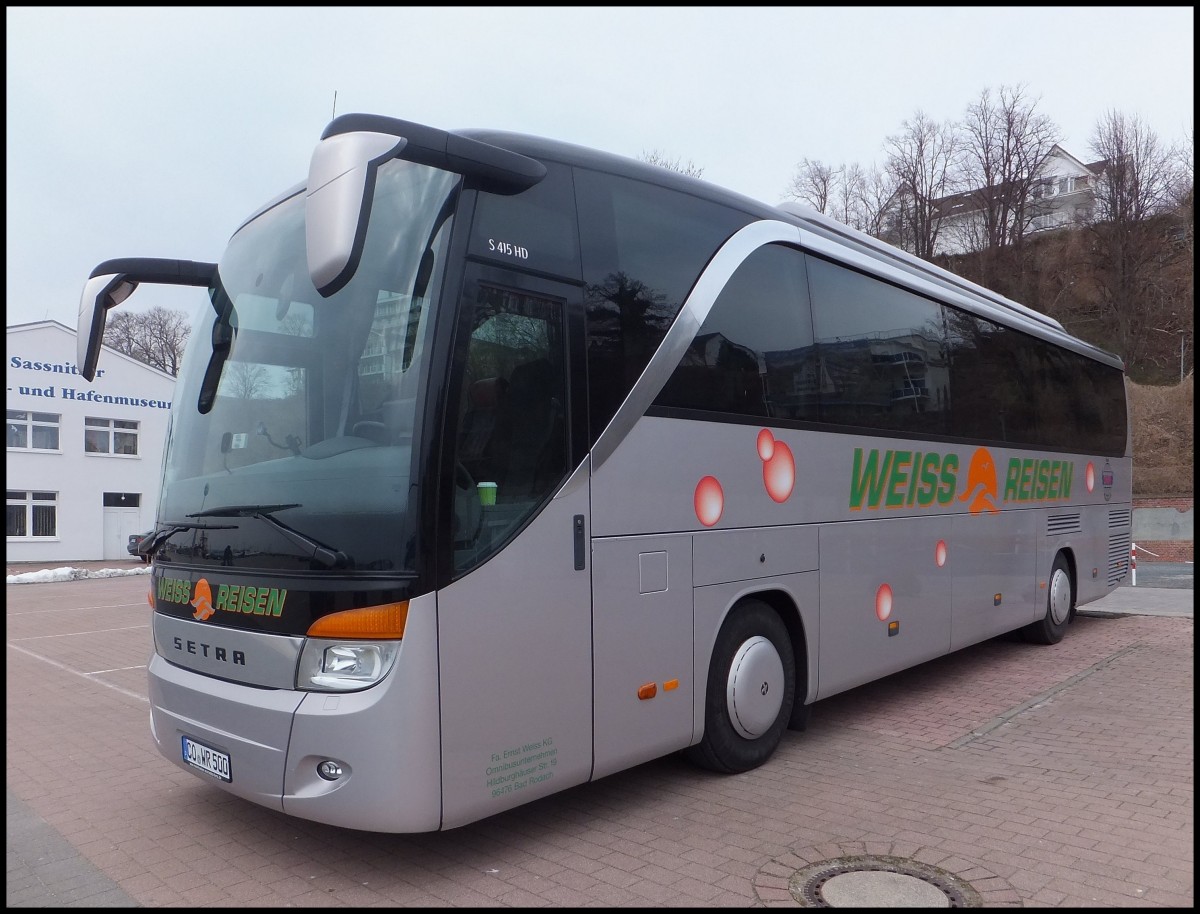 Setra 415 HD von Weiss Reisen aus Deutschland im Stadthafen Sassnitz.