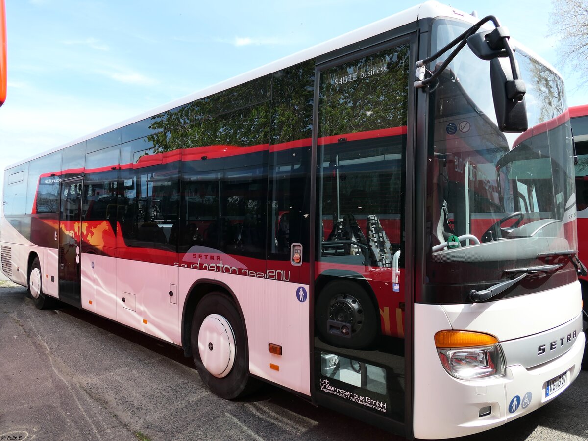 Setra 415 LE Business von URB aus Deutschland (ex Fecht - SIG-GF 900) in Ueckermünde. 