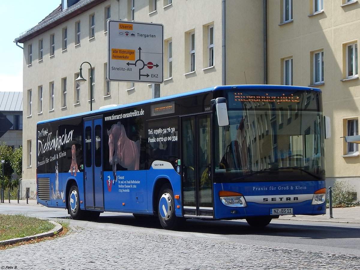 Setra 415 NF von Becker-Strelitz Reisen aus Deutschland in Neustrelitz. 