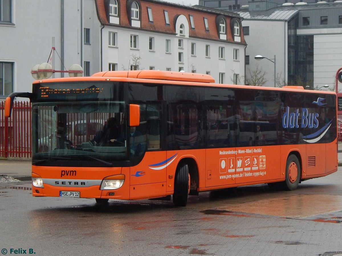 Setra 415 NF der PVM Waren in Neubrandenburg. 