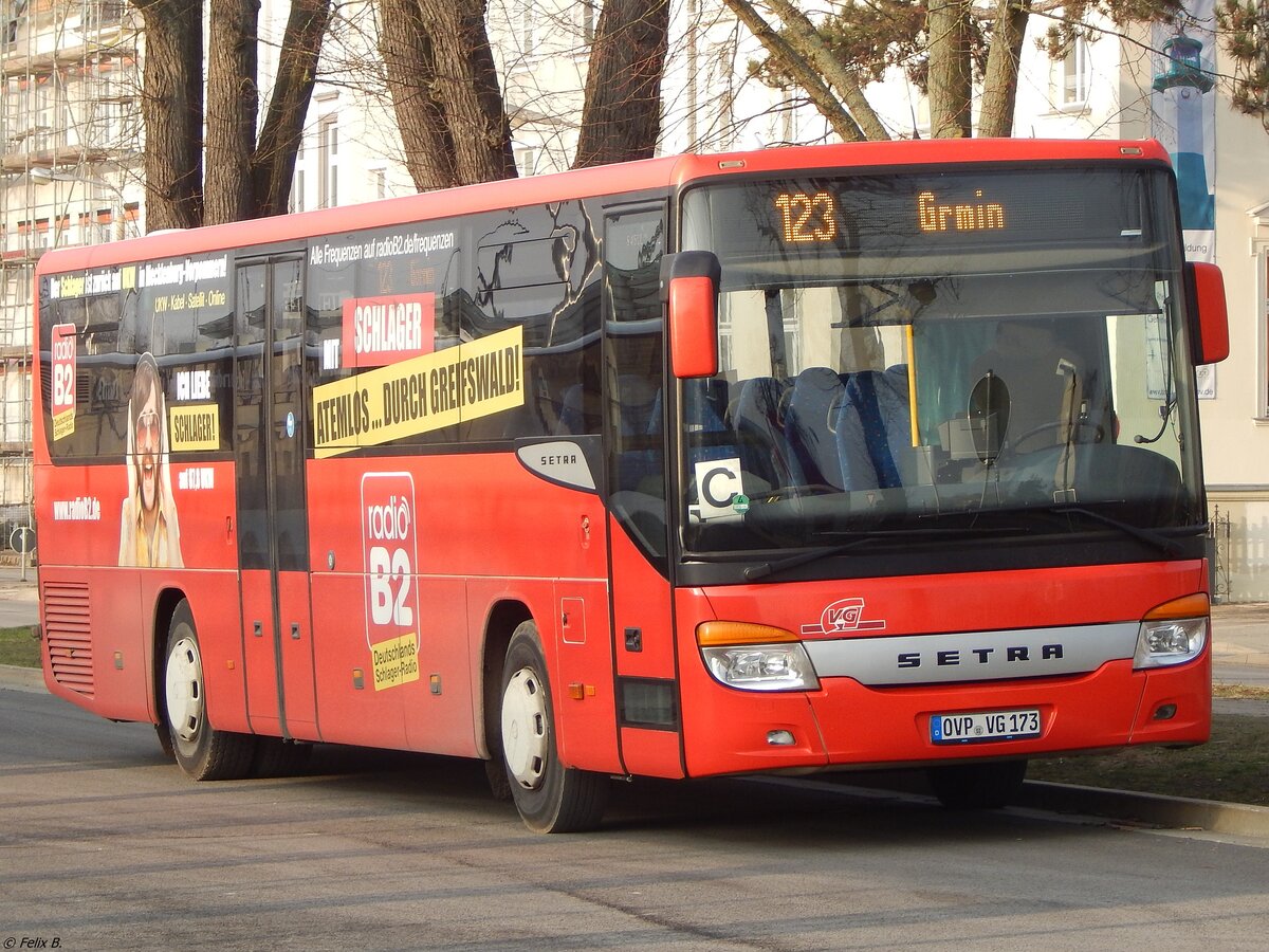 Setra 415 UL der Anklamer Verkehrsgesellschaft in Greifswald.