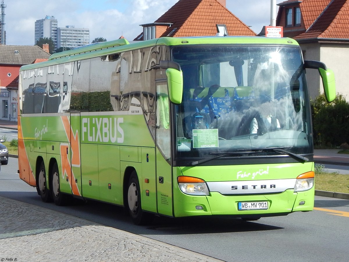 Setra 416 GT-HD von Flixbus/Wricke Touristik aus Deutschland in Neubrandenburg.