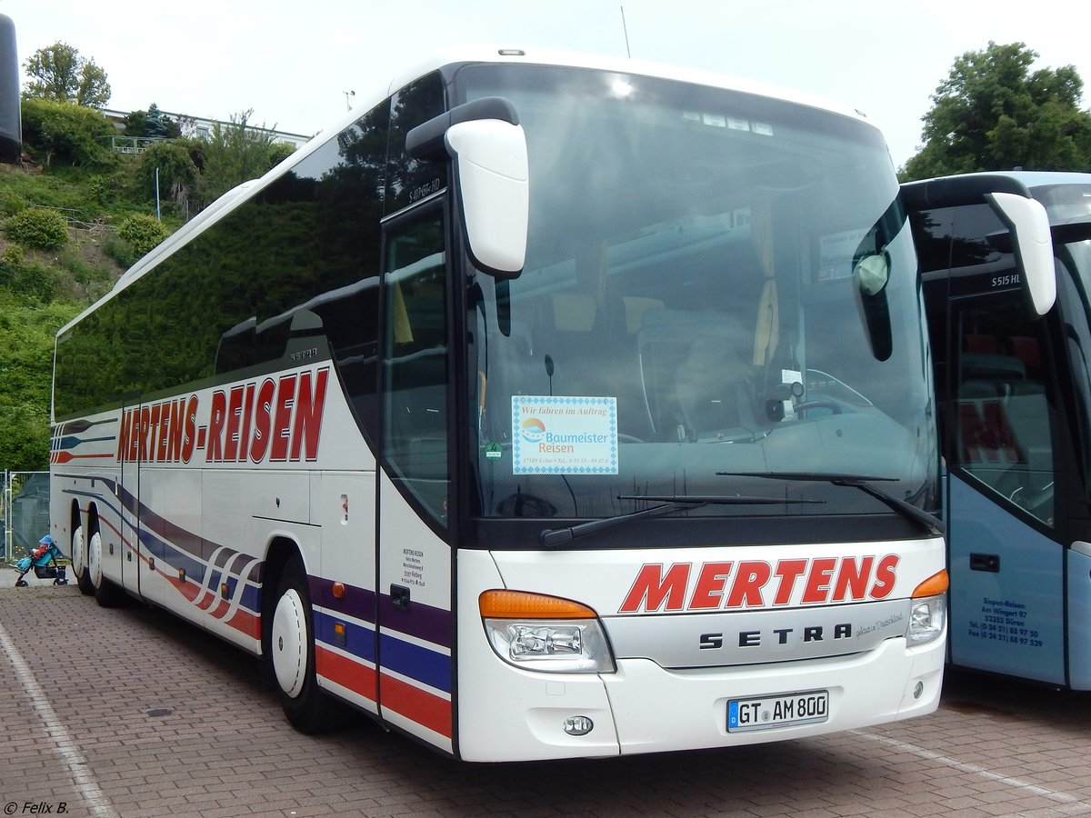 Setra 416 GT-HD von Mertens-Reisen aus Deutschland im Stadthafen Sassnitz. 